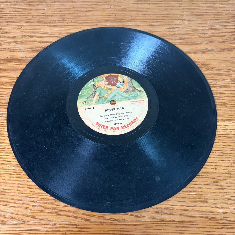 Vintage Peter Pan Records 2269 Toby Deane Victor Jory 78 RPM Vinyl Record
